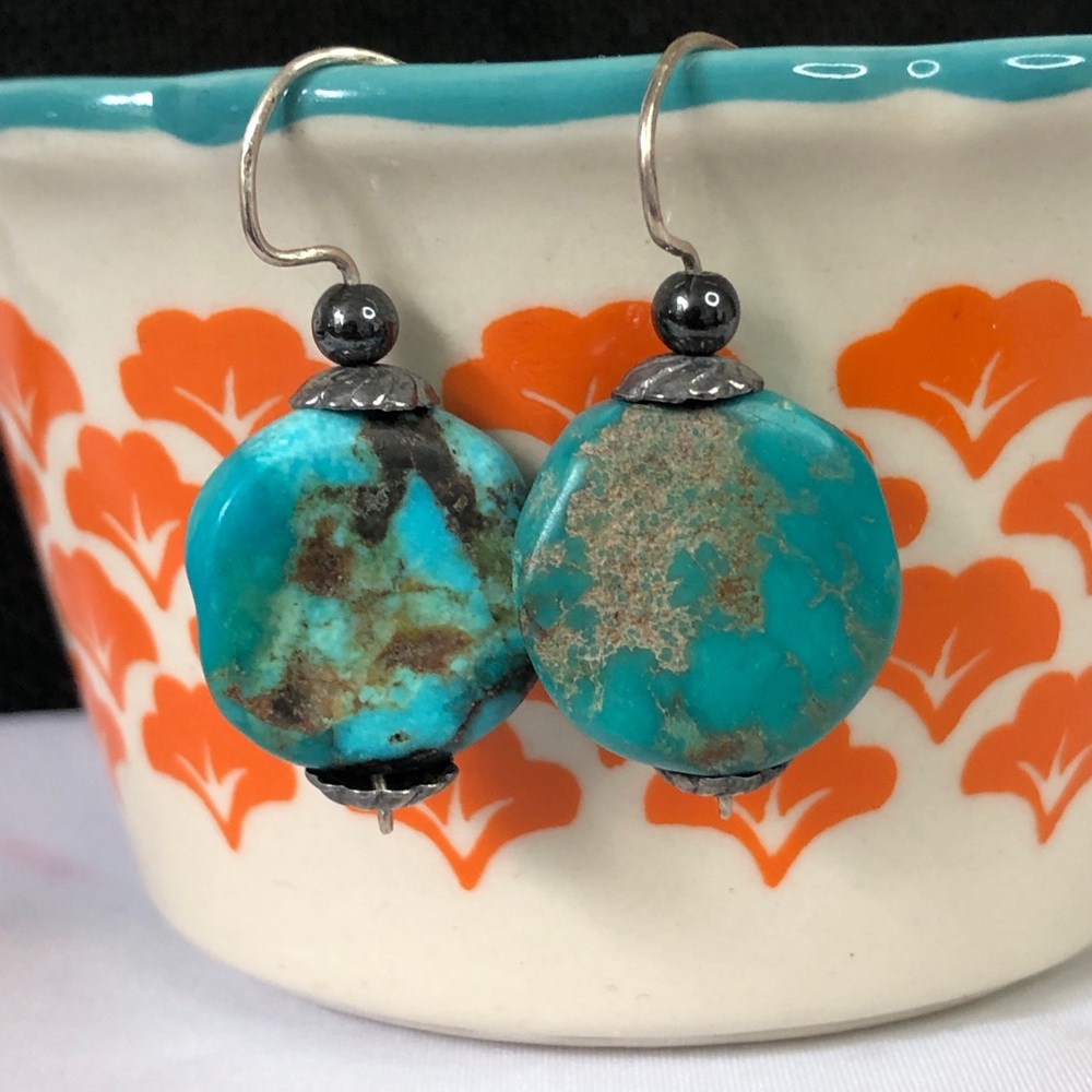 Unique Turquoise Handcrafted Dangle Earrings - image 4